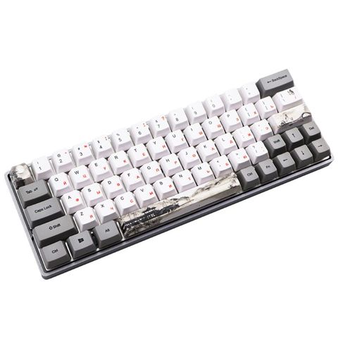 73 key Ink Dye-Sublimation Mechanical Keyboard Cute Keycaps PBT OEM Profile Keycap For GH60 GK61 GK64 Keyboard Russian ► Photo 1/6