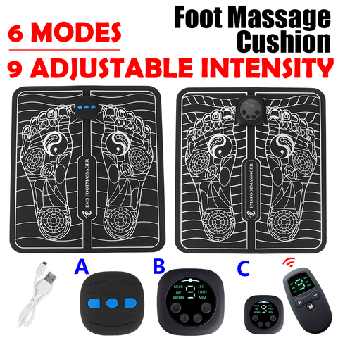 Electric EMS Foot Massager Pad Feet Muscle Stimulator Foot Massage Mat Improve Blood Circulation Relieve Ache Pain Health Care ► Photo 1/6