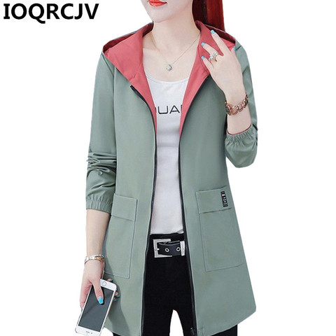 2022 New Spring Autumn Women Jacket Streetwear Hooded Coat Zippers Jackets Windbreakers Female Causal Outerwear Plus Size 4XL ► Photo 1/6