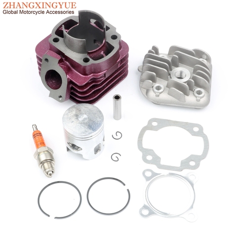 Scooter 70cc Big Bore Cylinder & Cylinder head for Yamaha Minarelli Jog 50cc 2 stroke 1E40QMB 47mm/10mm ► Photo 1/6