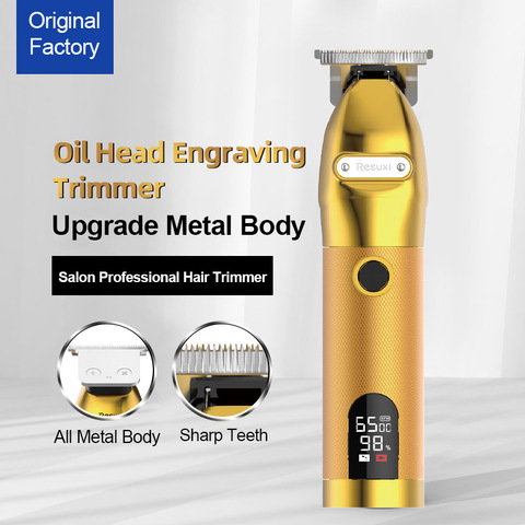 JM751 New Design 2022 Hair Trimmer GOLD Professional Barber Shop Hair Cut Machine Hair Clipper RESUXI ► Photo 1/6