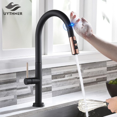 Touch Kitchen Faucets Crane For Sensor Kitchen Water Tap Mixer Pull Out Kitchen Faucet Sensitive Smart Touch Control Faucet ► Photo 1/6