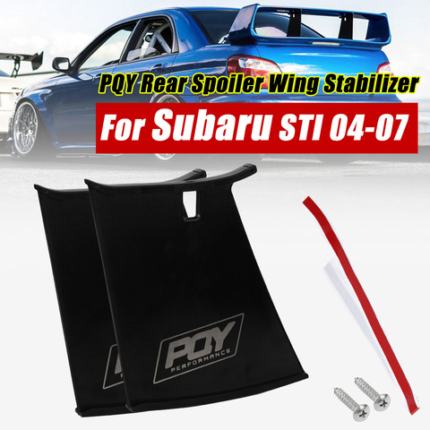 VR - Rear Wing Spoiler Support Stabilizer for Subaru STi 04-07 With PQY Logo VR-WSS01 ► Photo 1/6