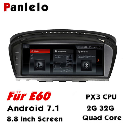 Panlelo For BMW E60 Android 2G 32G GPS Navigation Autoradio 2 Din Android 8.8 Inch Quad Core IPS Screen For BMW Series 5 E61 E62 ► Photo 1/1