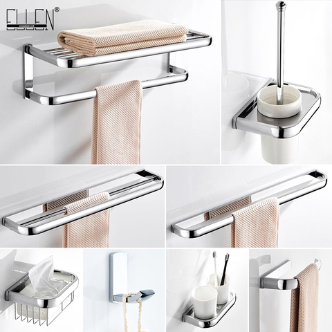 Square Bathroom Accessories Toilet Paper Holder Soap Holder Towel Shelf Robe Hook Toilet Brush Holder Tumble Holder EL2100C ► Photo 1/6