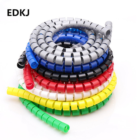 1 Meter Wire Organizer Cable Protector Coiled Tube Flexible Cable  Management Wire Wrap Tidy Cable Winder Wire Storage Pipe