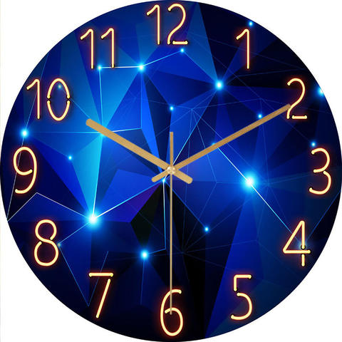 12 Inch Fashion Glass Quartz Clock Home Living Quiet Silent Simple Clock ► Photo 1/1