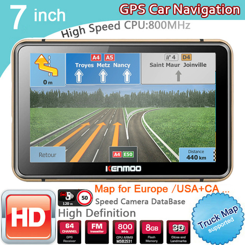 7 Inch HD GPS Portable Navigation 2022 Maps for Europe Russia Car TRUCK CAMPING Caravan Navigator Sat Nav Free Lifetime Updates ► Photo 1/5