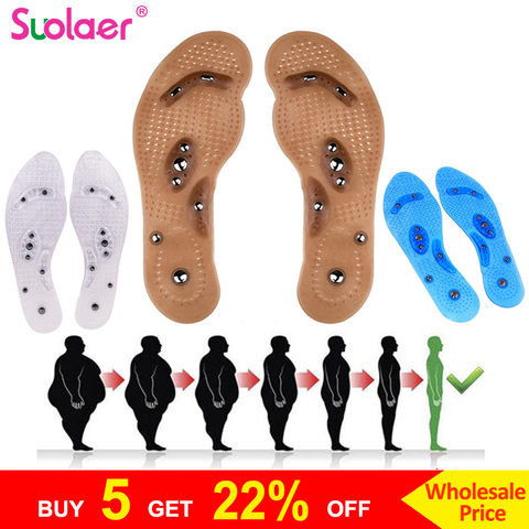 Body Detox Slimming Magnetic Foot Acupuncture Point Therapy Insole Cushion Massager Brioche Comfort Massage Shoe Pads Therapy ► Photo 1/6