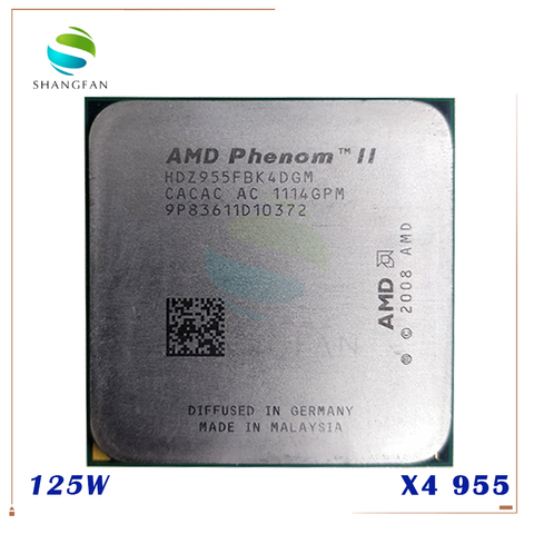 AMD Phenom II X4 955  125W Quad-Core DeskTop CPU  HDZ955FBK4DGM HDZ955FBK4DGI HDX955FBK4DGM Socket AM3 ► Photo 1/1