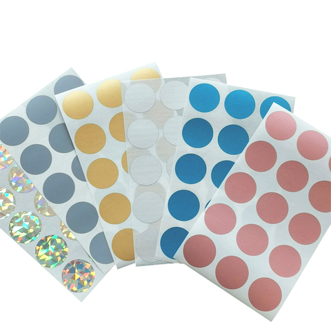 100PCS Round Rose Gold Blue Silver Grey laser Scratch Off Stickers christmas decorations sticker Label Tickets Promotional Games ► Photo 1/6