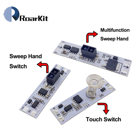 Touch Switch Capacitive Module 5V-24V 3A LED Dimming Control Lamps Active Components Short Distance Scan Sweep Hand Sensor ► Photo 1/6