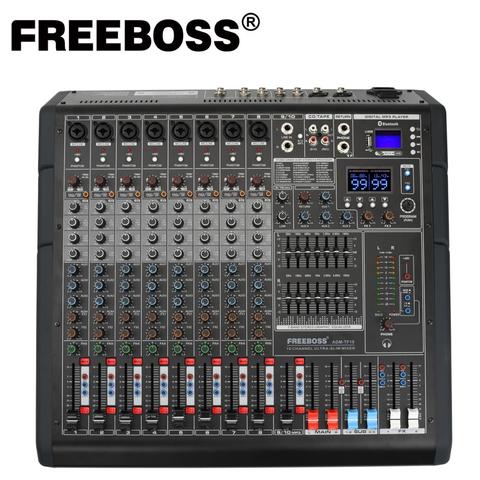 Freeboss ADM-TF10 Ultra-Slim Audio Mixer Mixing Console USB Record Karaoke Dual 99 DSP Effect Phantom 10 Channel Audio Mixer ► Photo 1/4
