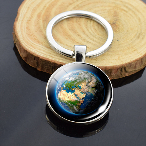 World Globe Earth Map Keychain Key Chain Americas Europe Africa Asia Map Glass Ball Keychain Keyfob Christmas Gifts ► Photo 1/6