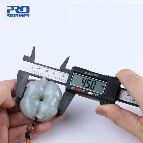 Vernier Caliper 0-150mm 6 inch Measuring Tool Plastic LCD Digital Electronic Carbon Fiber Ruler Gauge Micrometer by PROSTORMER ► Photo 1/6