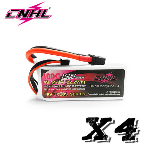 4PCS CNHL G+PLUS 1500mAh 4S 14.8V 100C Lipo Battery ► Photo 1/3