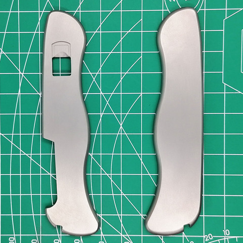 DIY Custom Made Titanium Alloy Handle Scales With Pocket Clip Tweezer Toothpick Cut-Out for 111mm Victorinox Swiss Army Knife ► Photo 1/4