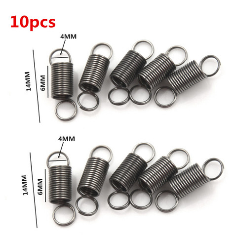 10pcs/lot 10mm Draw To 30mm Stainless Steel Small Tension Spring With Hook For Tensile DIY Toys ► Photo 1/6