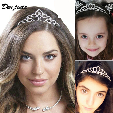 Women Girl Children's Crown Princess Crystal Tiaras Wedding Rhinestone Headband Prom Gift Hair Jewelry Decoration ► Photo 1/6