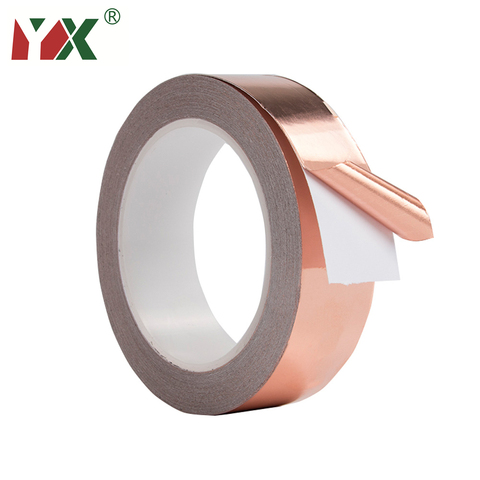 YX 20M Single-sided Conductive Copper Foil Tape Mask Electromagnetic Shield Eliminate EMIAnti-static Repair Adhesive Tape ► Photo 1/6