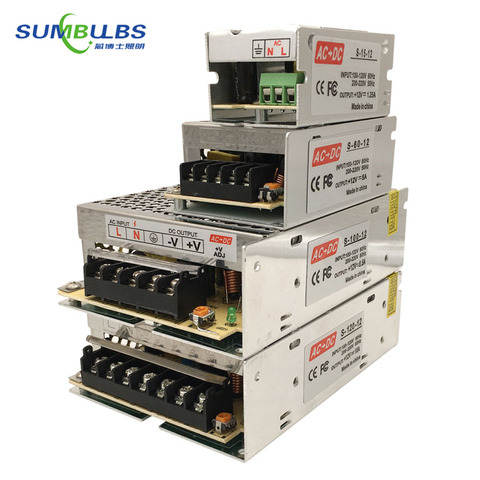 DC 12V 1A 2A 3A 5A 6A 8A 10A 12A 20A 30A 60A Switch Power Supply Lighting Transformer 10W-720W LED Driver for LED Strip Lights ► Photo 1/6