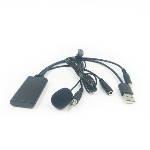 Biurlink for HYUNDAI KIA 300CM 3.5MM Jack Aux/USB Bluetooth 5.0 Audio Cable Hands Free Microphone Adapter ► Photo 1/6