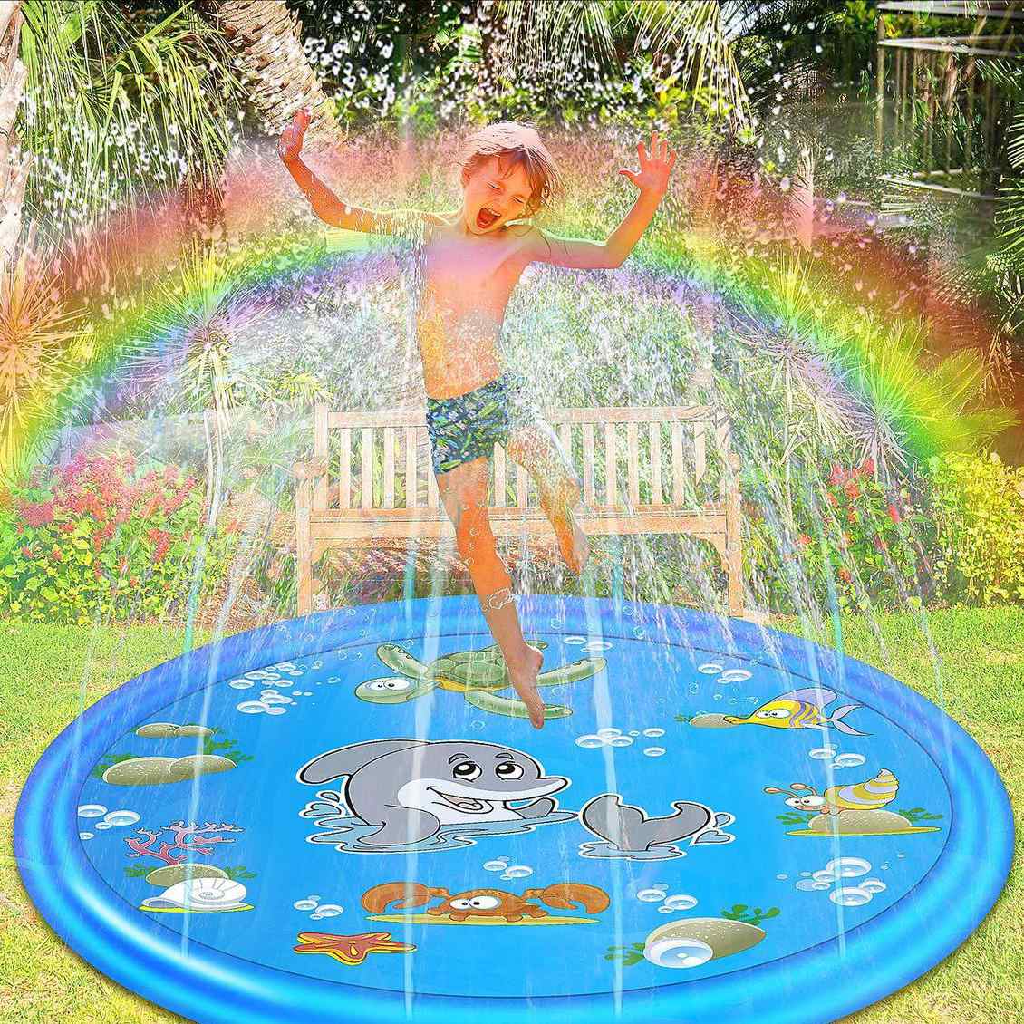 6/9m Round Inflatable Swimming Pool Backyard Water Play Fun For Kids Outdoor 
