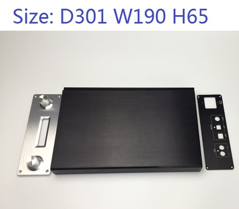 Size: D301 W190 H65 DAC Amplifier Case Aluminum Chassis Power Supply DIY Case CJ00108-AK4490, AK4495DAC dual soft control ► Photo 1/3