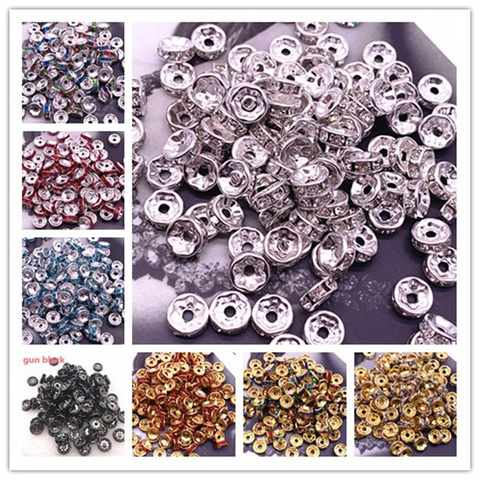 NEW 50pcs 8mm Czech Crystai Rhinestone Glass Round Loose Spacer Beads for Jewelry Making DIY Bracelet Necklace ► Photo 1/6