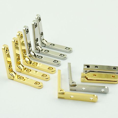 10Pcs/Bag 90 Degree Hinges Zinc Alloy Spring Hinge for Wooden Box Jewellery Case ► Photo 1/6