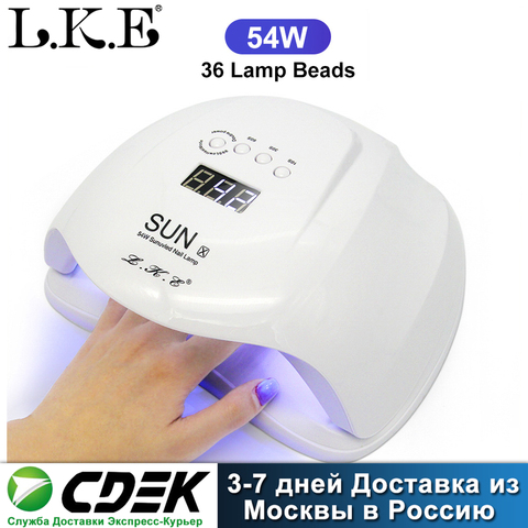 LKE SUN X Nail Dryer 48W 54W UV LED Lamp Nail Lamp Polish Machine For Gel  Nail Polish Art Automatic Hand Sensor nail Art Tools - Price history &  Review | AliExpress