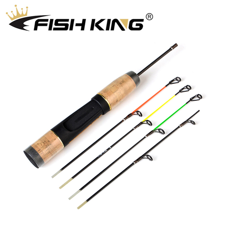 FISH KING 43cm Winter Ice Fishing Feeder Rod C.W 2-30G spinning Rod With Four Rod Tips EVA Cork Handle For Winter Ice Fishing ► Photo 1/6