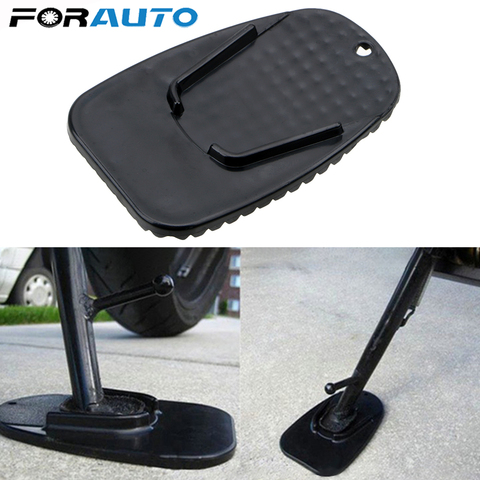 Motorcycle Plastic Side Stand Kickstand Support Foot Pad Base Non-slip Plate Side Universal Black Auto Kickstand Pad ► Photo 1/6