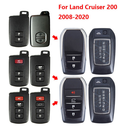 OEM Car Key Case Key Shell Holder Upgrade For Toyota Land Cruiser 200 FJ200 2008 2010 2011 2012 2013 2015 2016 2017 2022 ► Photo 1/6