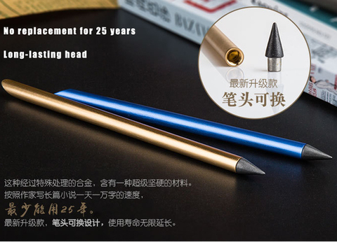paint brush No ink Metal Golden fountain Pen Ink pen iron Pen Nib with 1nib Fineliner Pen Business Stationery Office Supplies ► Photo 1/4