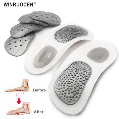 WINRUOCEN 1 Pair High Quality Orthopedic Insole Children's adult Flat Foot Insoles ► Photo 1/6