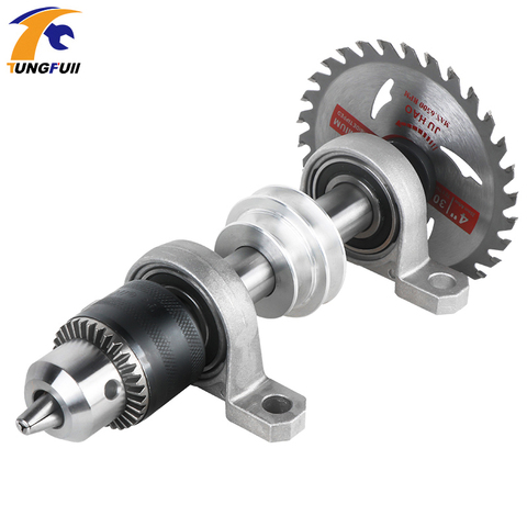 Cutting Machine Spindle Bearing Seat Pulley Bench Saw Drill Woodworking Rotary Lathe DIY Bead Machine Cutting Spindle Chuck ► Photo 1/6