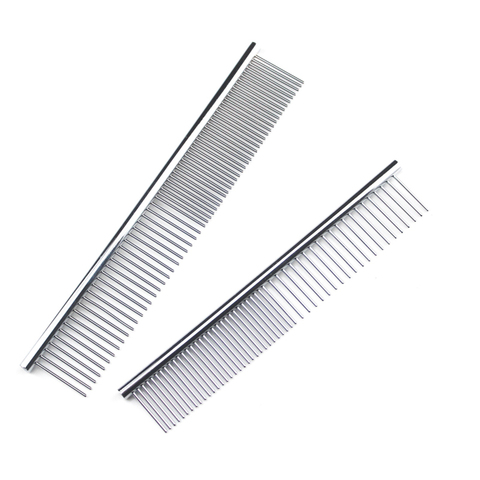 New Dog Comb Long Thick Hair Fur Removal Brush 16/19cm Stainless Steel Lightweight Pets Dog Cat Grooming Combs for Shaggy Dogs ► Photo 1/6