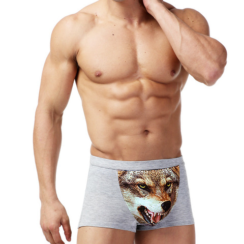 Wolf Underwear Men Cotton Funny Men's Boxer Shorts Pouch Bulge Sexy Boxershorts Breathable Spandex Mens Boxers Brand Panties ► Photo 1/6