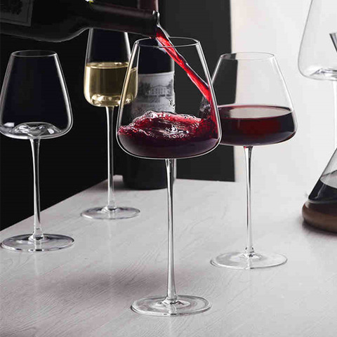 500-600Ml Collection Level Handmade Red Wine Glass Ultra-Thin Crystal Burgundy Bordeaux Goblet Art Big Belly Tasting Cup ► Photo 1/6