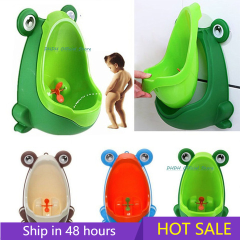 Baby Boy Potty Training Seat Frog Children's Pot Wall-Mounted Urinal for Boys Portable Toilets Connectable Water Pipe ► Photo 1/6