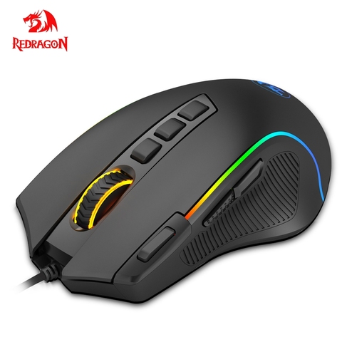 Redragon Predator M612 USB wired RGB Gaming Mouse 8000 DPI programmable game mice backlight ergonomic laptop PC computer ► Photo 1/6