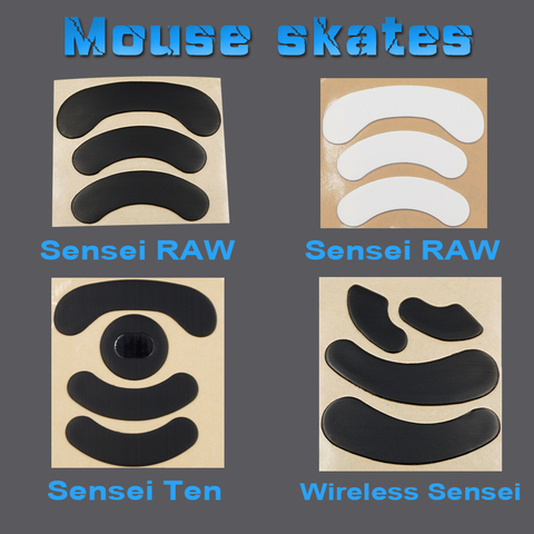 3M Mouse Skates for steelseries Wireless Sensei TEN 310 Sensei RAW optical V2 XAI KANA Kinzu 0.6MM Gaming Mouse Feet Replace ► Photo 1/6