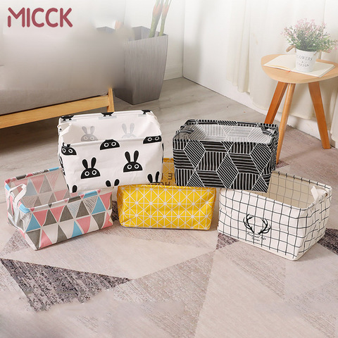 MICCK Folding Laundry Basket Storage Basket Kid Toys Clothing Storage Bucket Dirty Laundry Organizer Pouch Underwear Organizer ► Photo 1/6