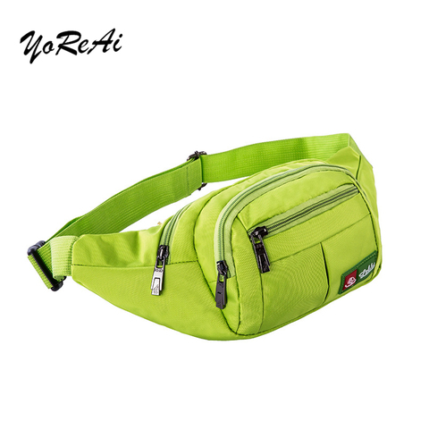 YoReAi Green Fanny Pack for Women Fashionable Girl Belt Bag Waterproof Bum Bag Small Kidney Belt Bag Men's Pouch Bags Waist Pack ► Photo 1/6