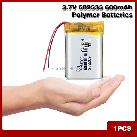 Supply lithium battery lithium polymer Rechargeable battery 602535 600 mah 3.7 V For MP3 MP4 MP5 GPS PSP MID Bluetooth Headset ► Photo 1/1