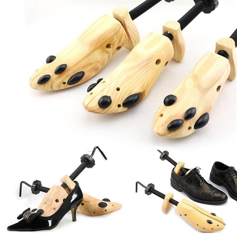 ZGZJYWM 1 Piece Stretcher Wooden Shoes Tree Shaper Rack,Wood Adjustable Flats Pumps Boots Expander Trees Size S/M/L Man Women ► Photo 1/6