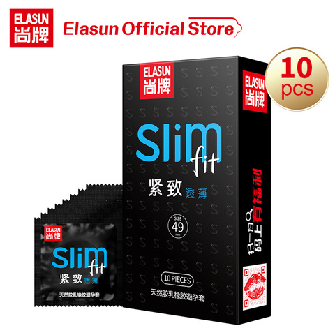 Elasun 10pcs/Lot Men's Small Condoms Ultra-Thin Wide 49mm Condom Intimacy Sex Products Tightening Thin Condom Skinny Sex Toys ► Photo 1/6