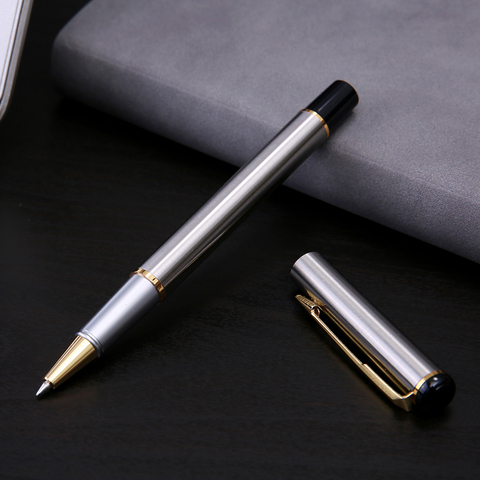 High quality 801 stainless steel GOLDEN school Rollerball Pen ink pen ball point pen Stationery Office school supplies Writing ► Photo 1/6