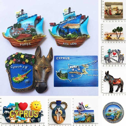 Cyprus Fridge Magnets Tourist Souvenir Mediterranean Refrigerator Magnetic Sticker  Imanes Para El Refrigerador Home Decoration ► Photo 1/6